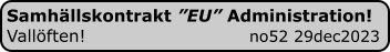 Samhällskontrakt ”EU” Administration! Vallöften!                            no52 29dec2023